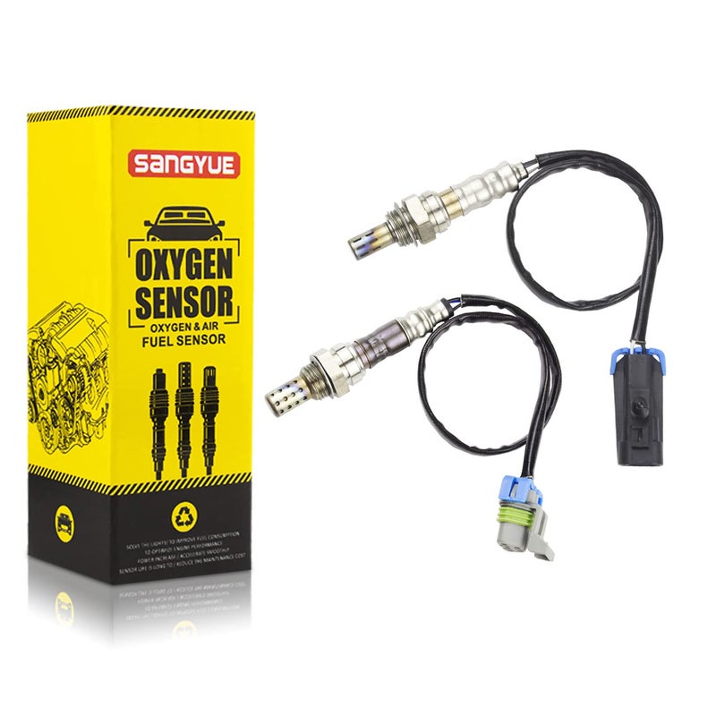 Sangyue Oxygen O2 02 Sensor 1 & 2 for 2010 2011 2012 2013 2014 Chevrolet Chevy Equinox 2.4L GMC Terrain 2.4L Upstream + Downstream 2PCS - Image 1